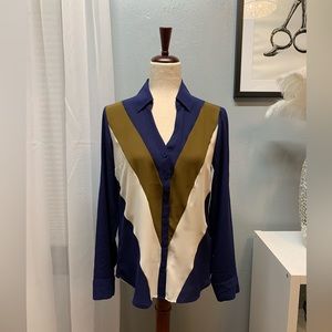 Express Slim Fit Portofino Blouse Size Small